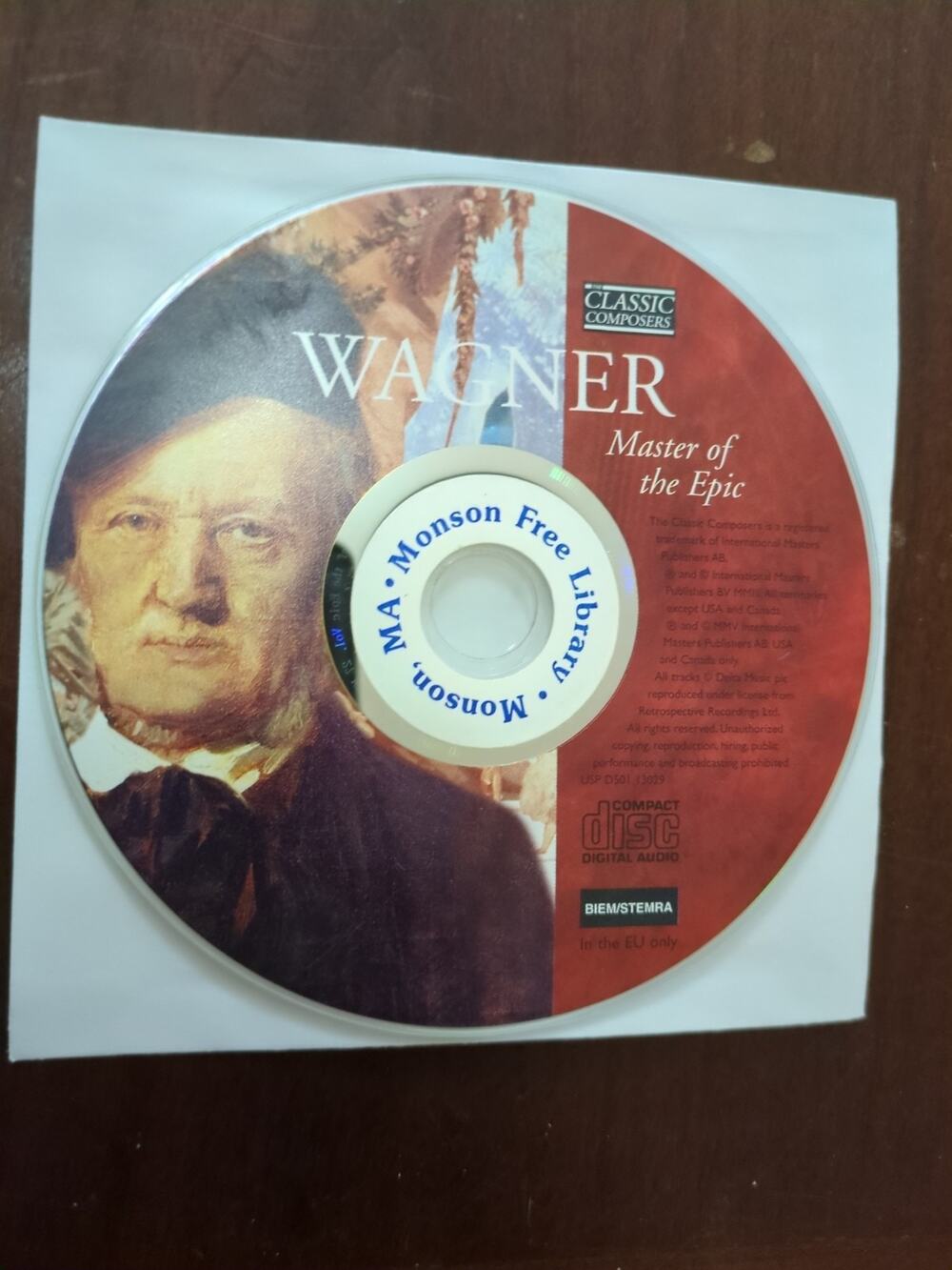 The Classic Composers Wagner Master Of The Epic CD disc only